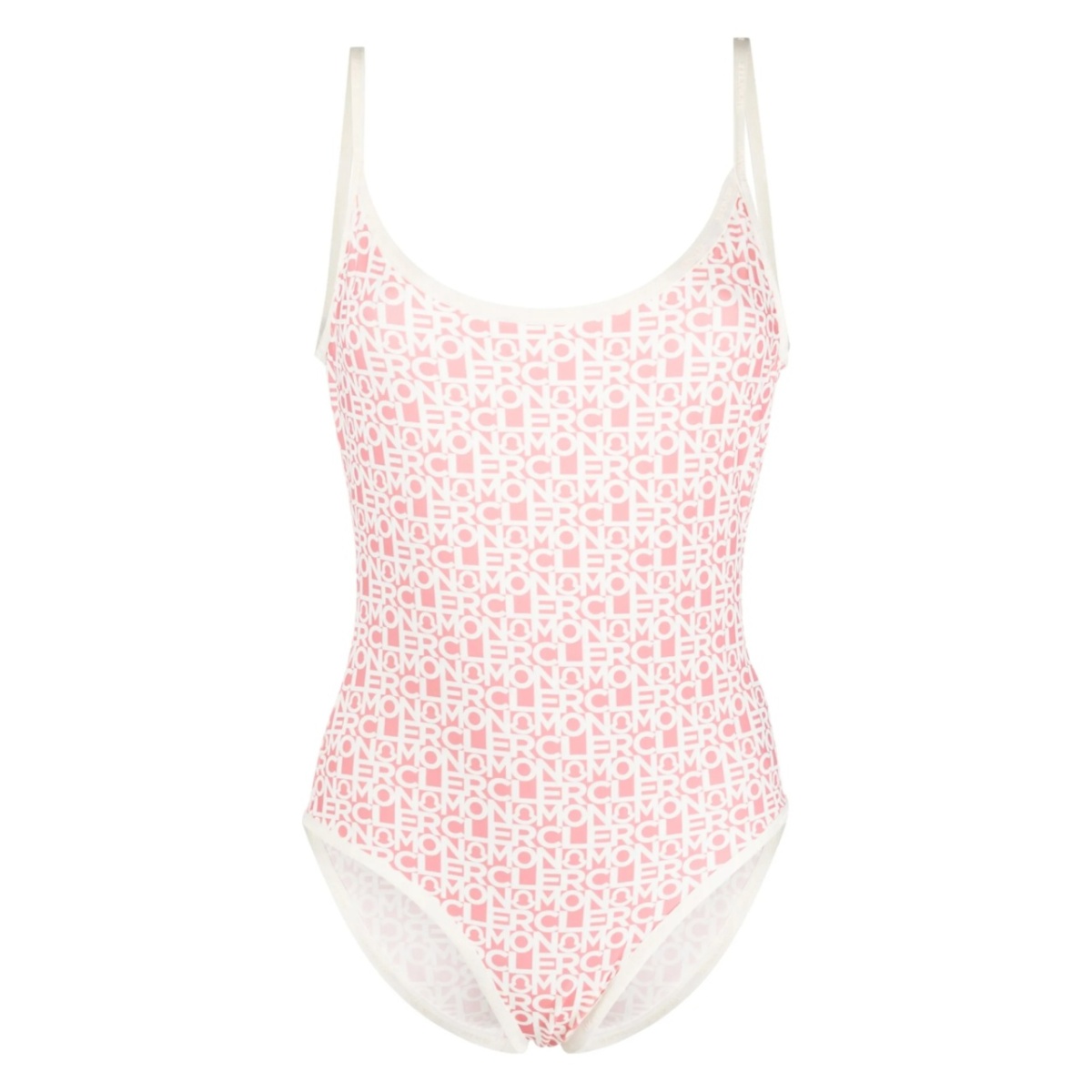 logo-print scoop-back swimsuit