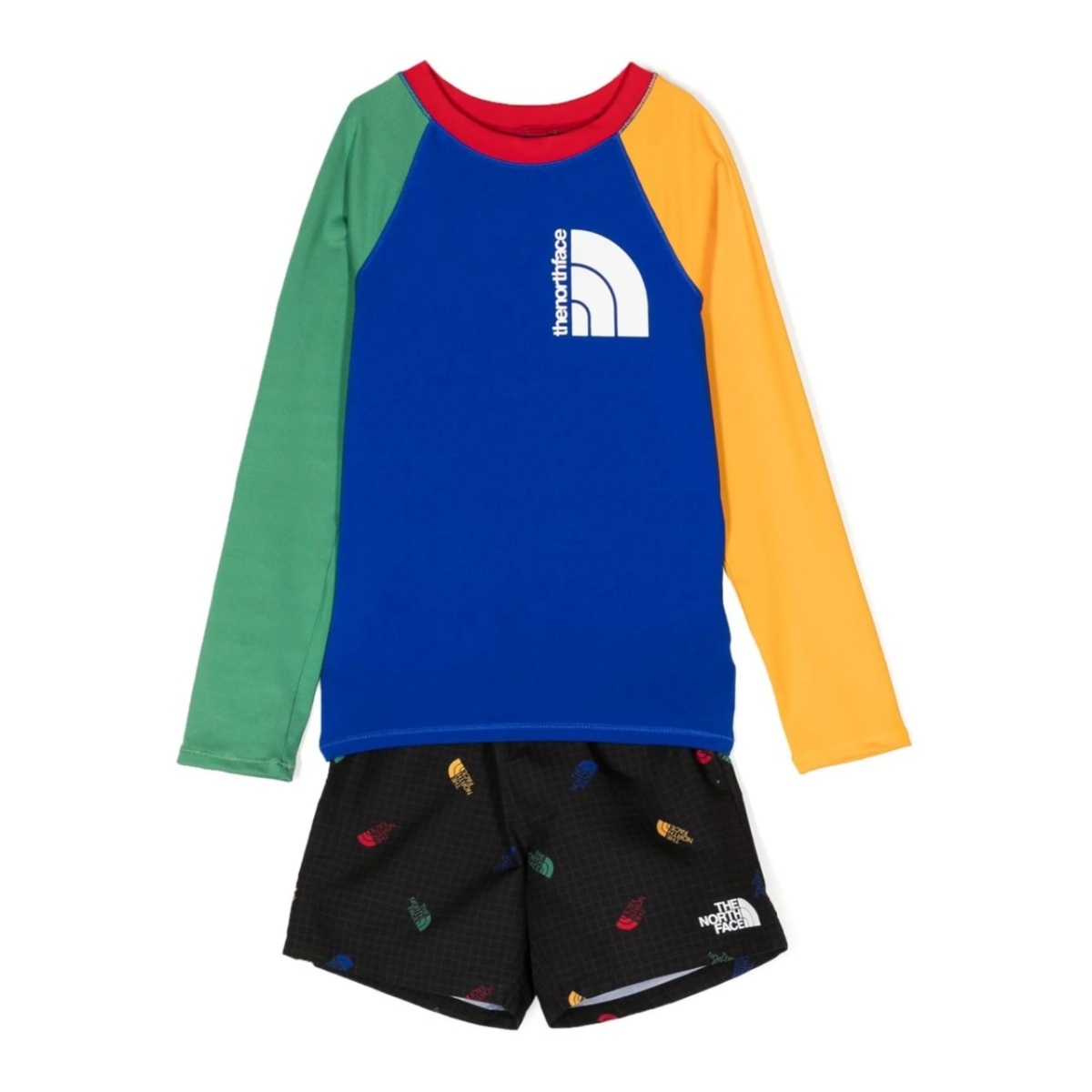 logo-print shorts set