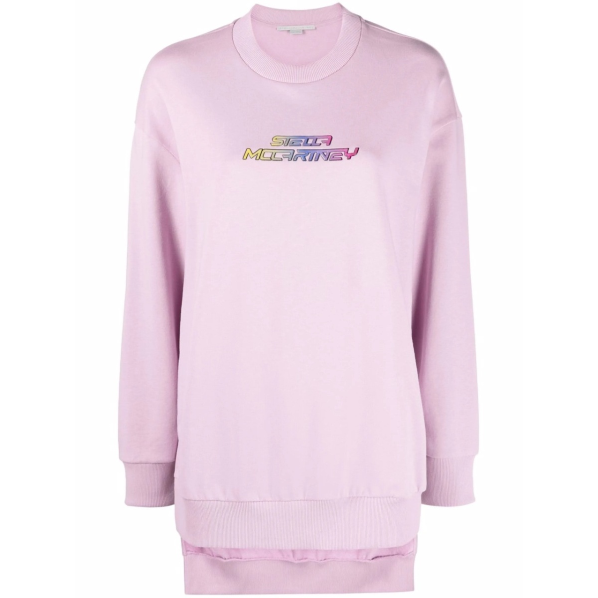 logo-print side slit sweatshirt