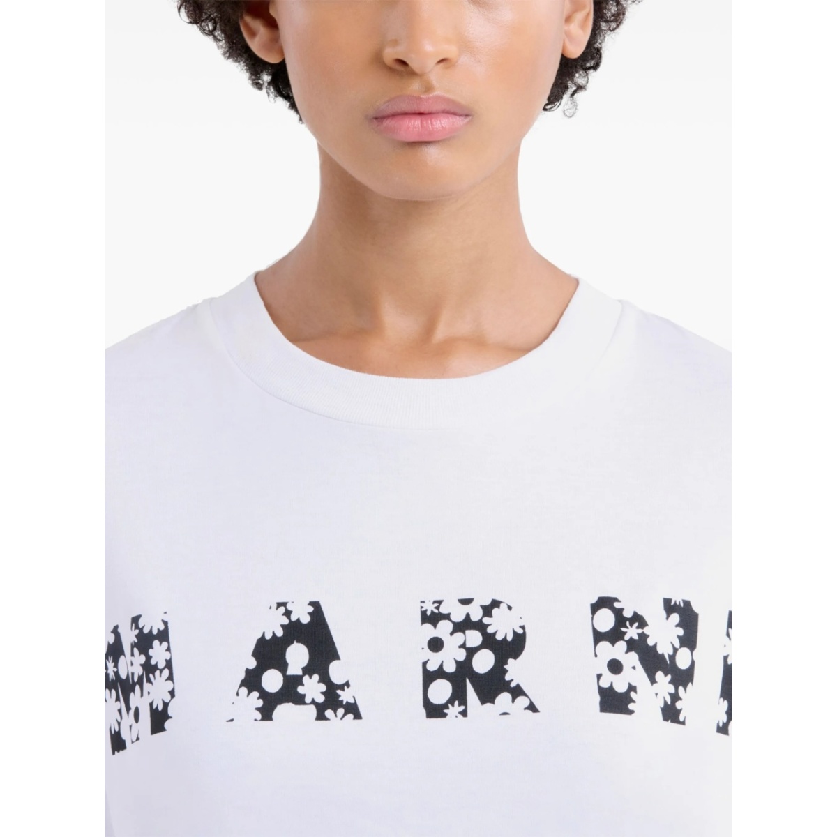 logo print T-shirt - Img 5