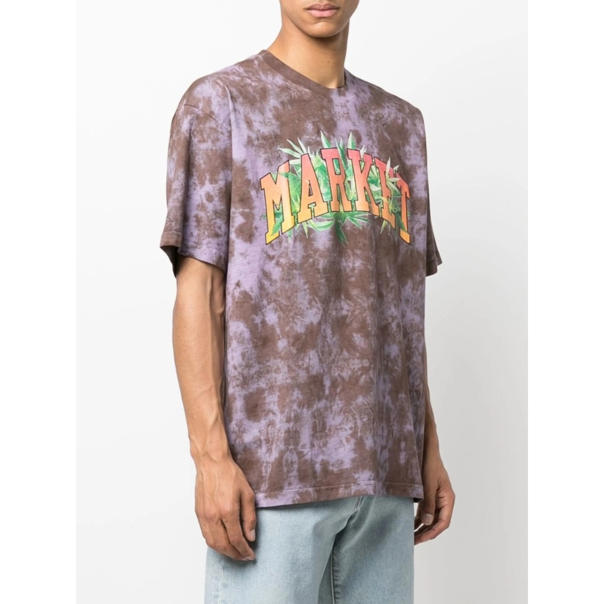 logo-print tie-dye T-shirt - Img 4
