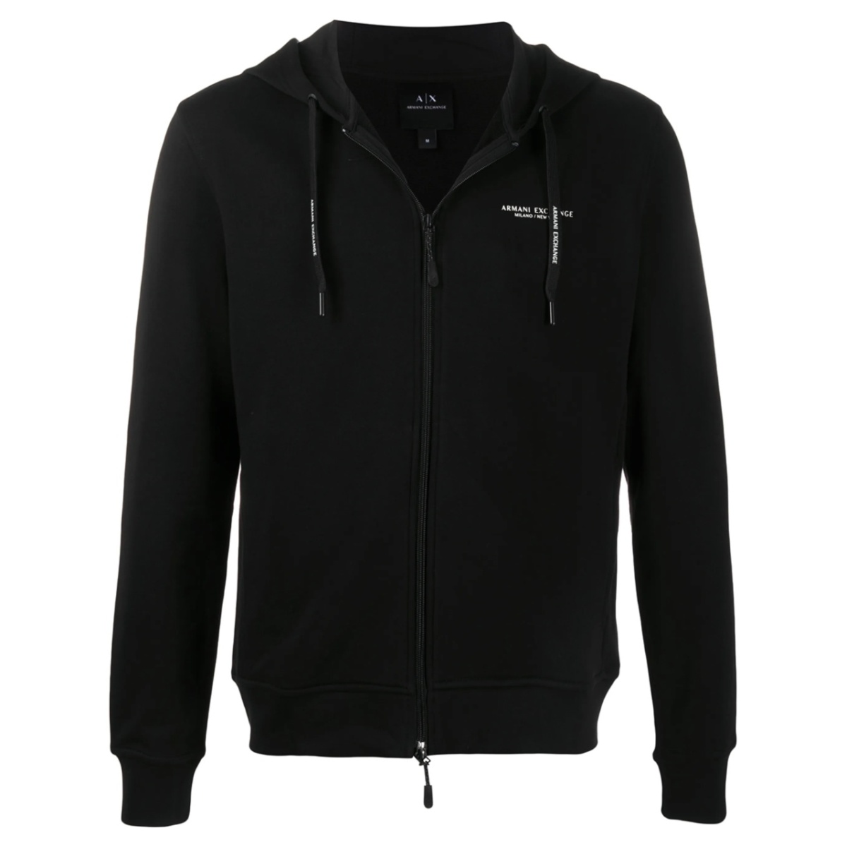 logo-print zip-front hoodie