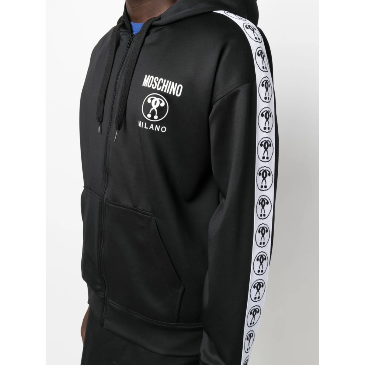 logo-print zip-up hoodie - Img 5