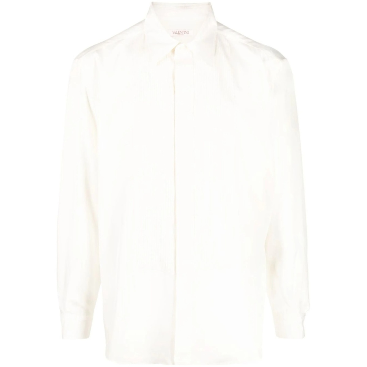 long-sleeve button-fastening shirt