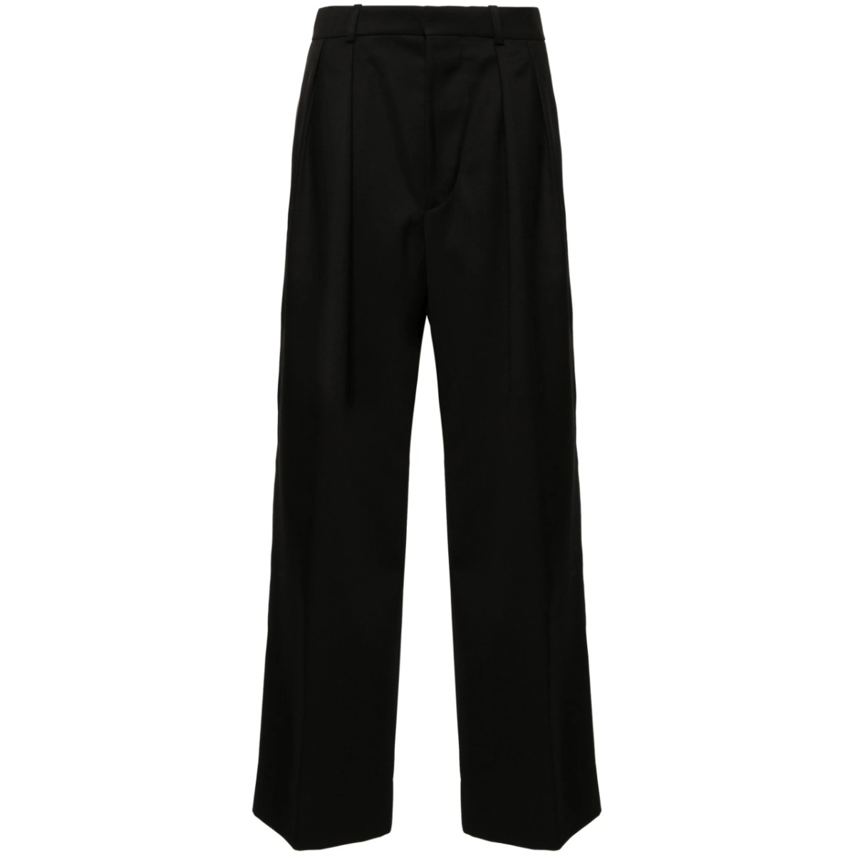 low-waisted tailored trousers