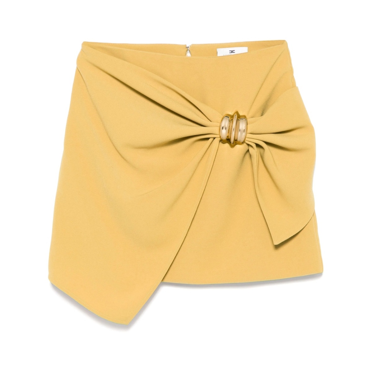 macro-bow crepe mini skirt
