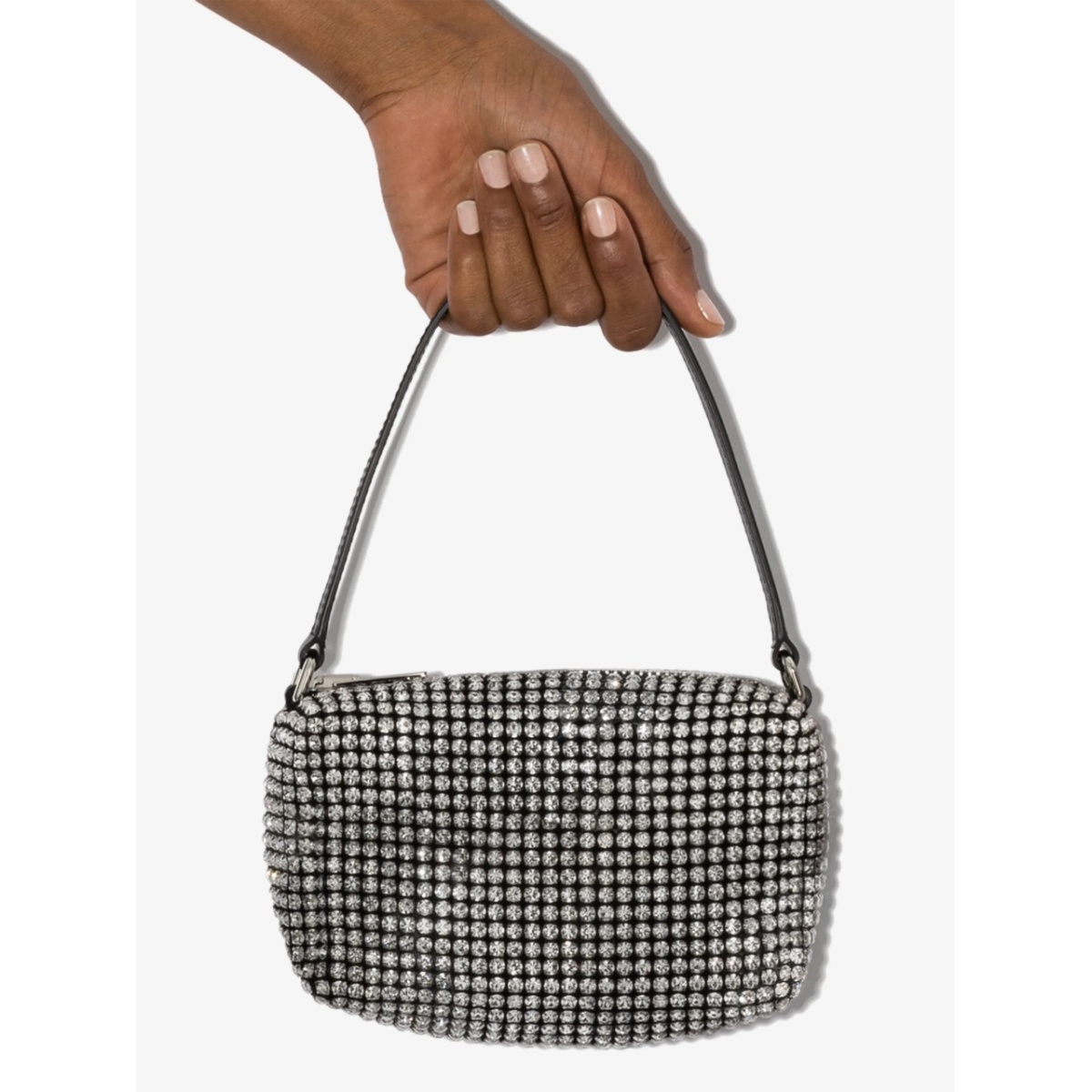 medium Wangloc rhinestone-embellished clutch bag - Img 4