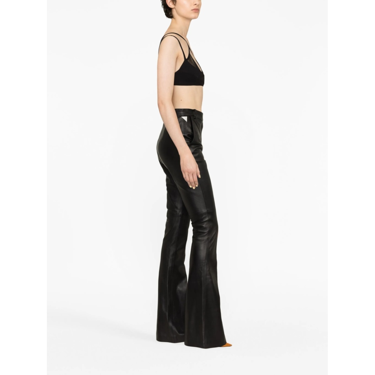 mesh-panel criss-cross bralette top - Img 3
