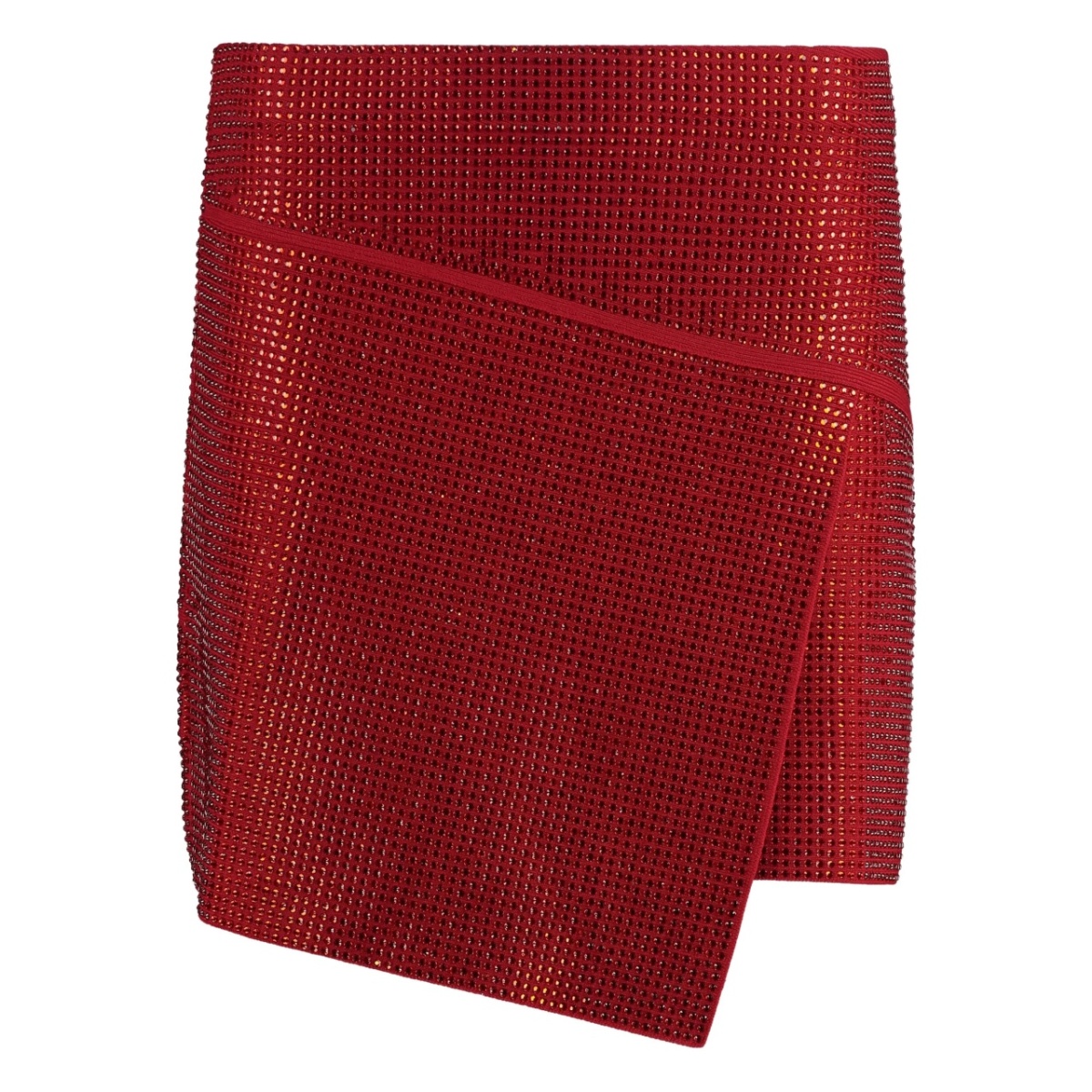 metallic wrap mini skirt