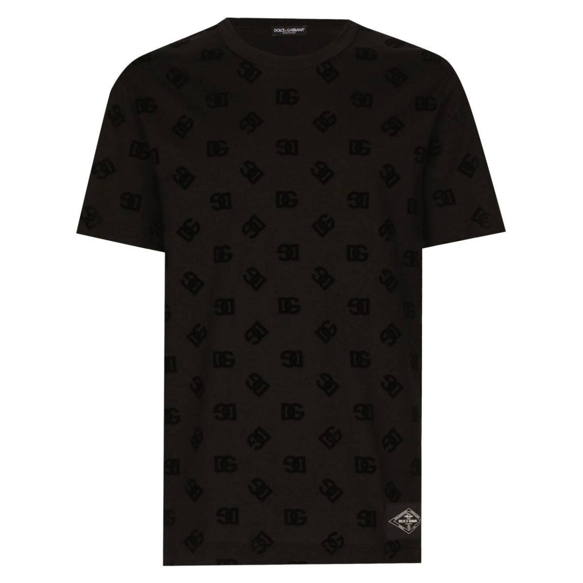 monogram-print cotton T-shirt