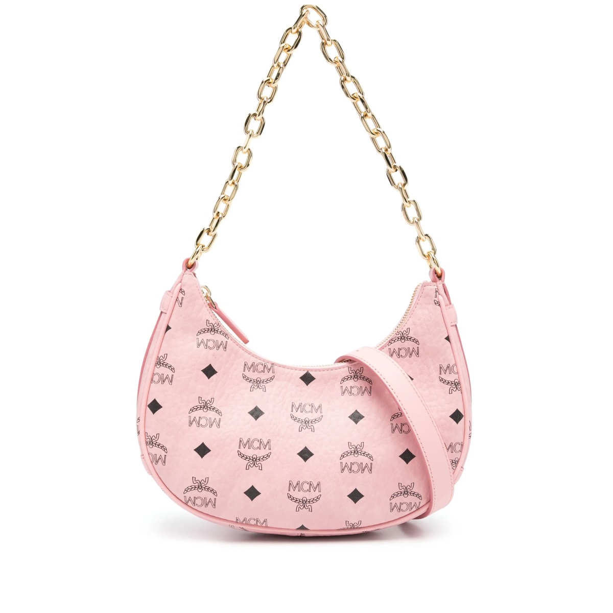 monogram-print tote bag