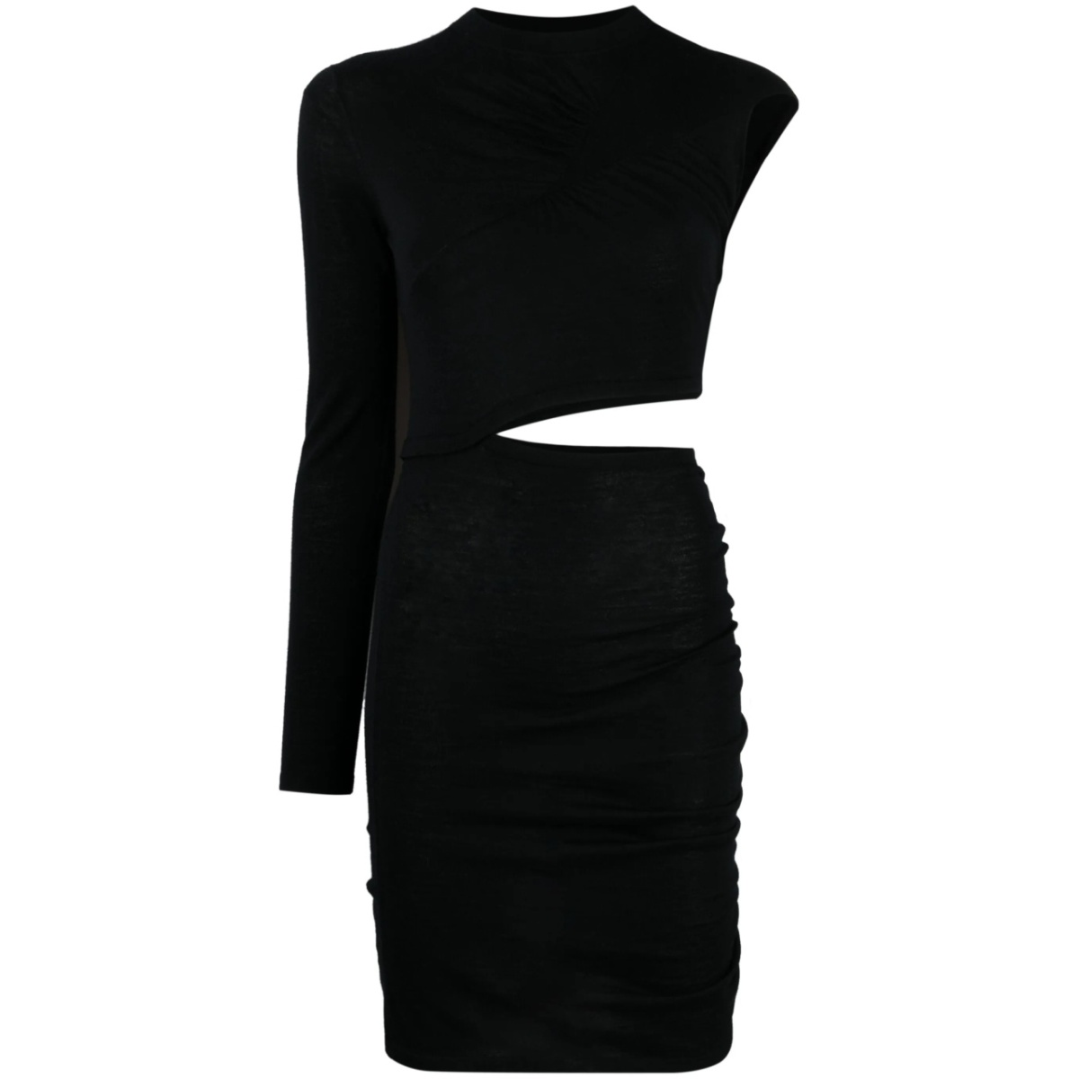 one-sleeve cut-out minidress