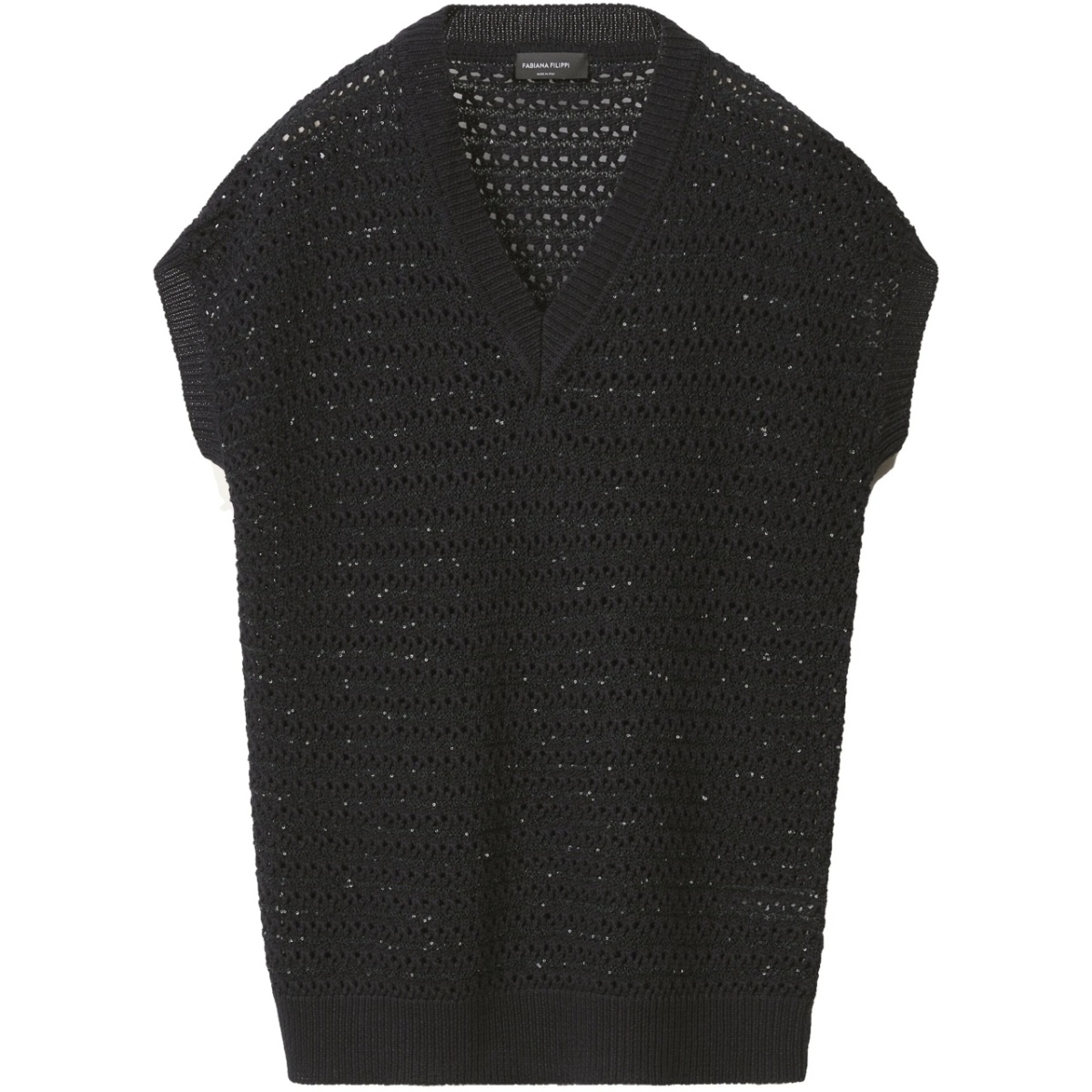 open-knit T-shirt