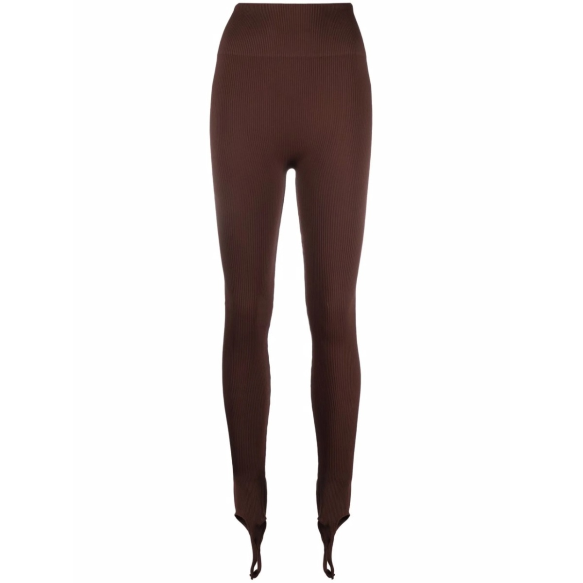 open-toe ribbed leggings