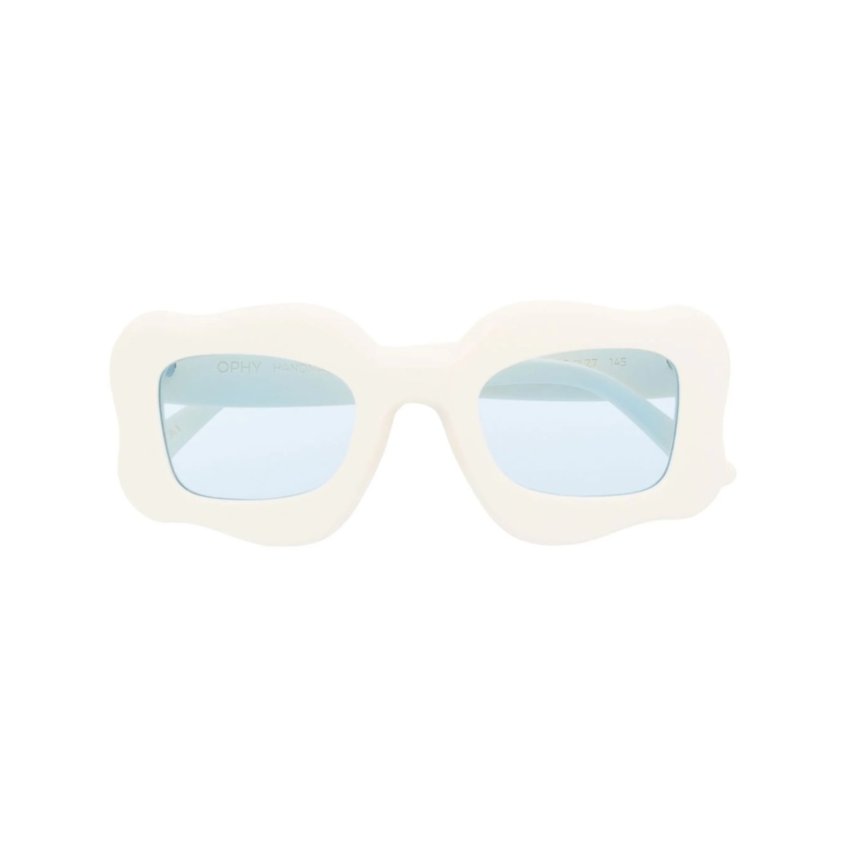 oversized curved-frame sunglasses