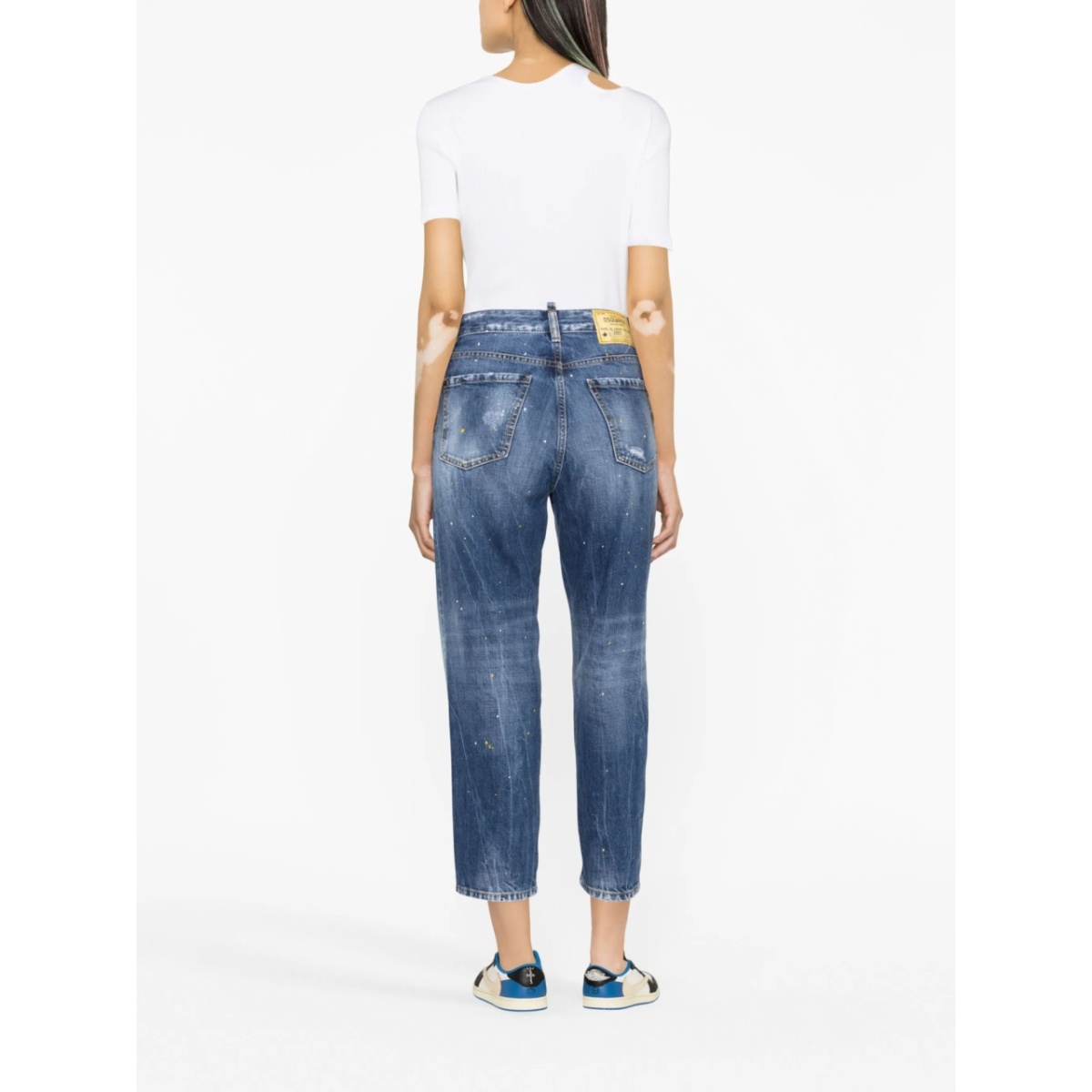 paint-splatter straight-leg jeans - Img 3