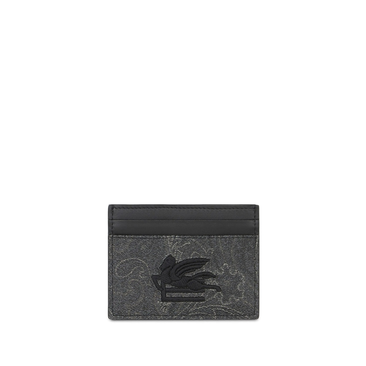 paisley-print cotton-blend cardholder