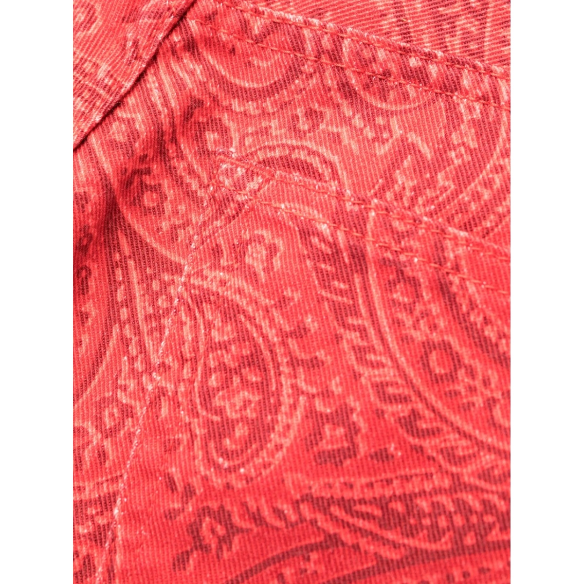 paisley-print denim shorts - Img 5