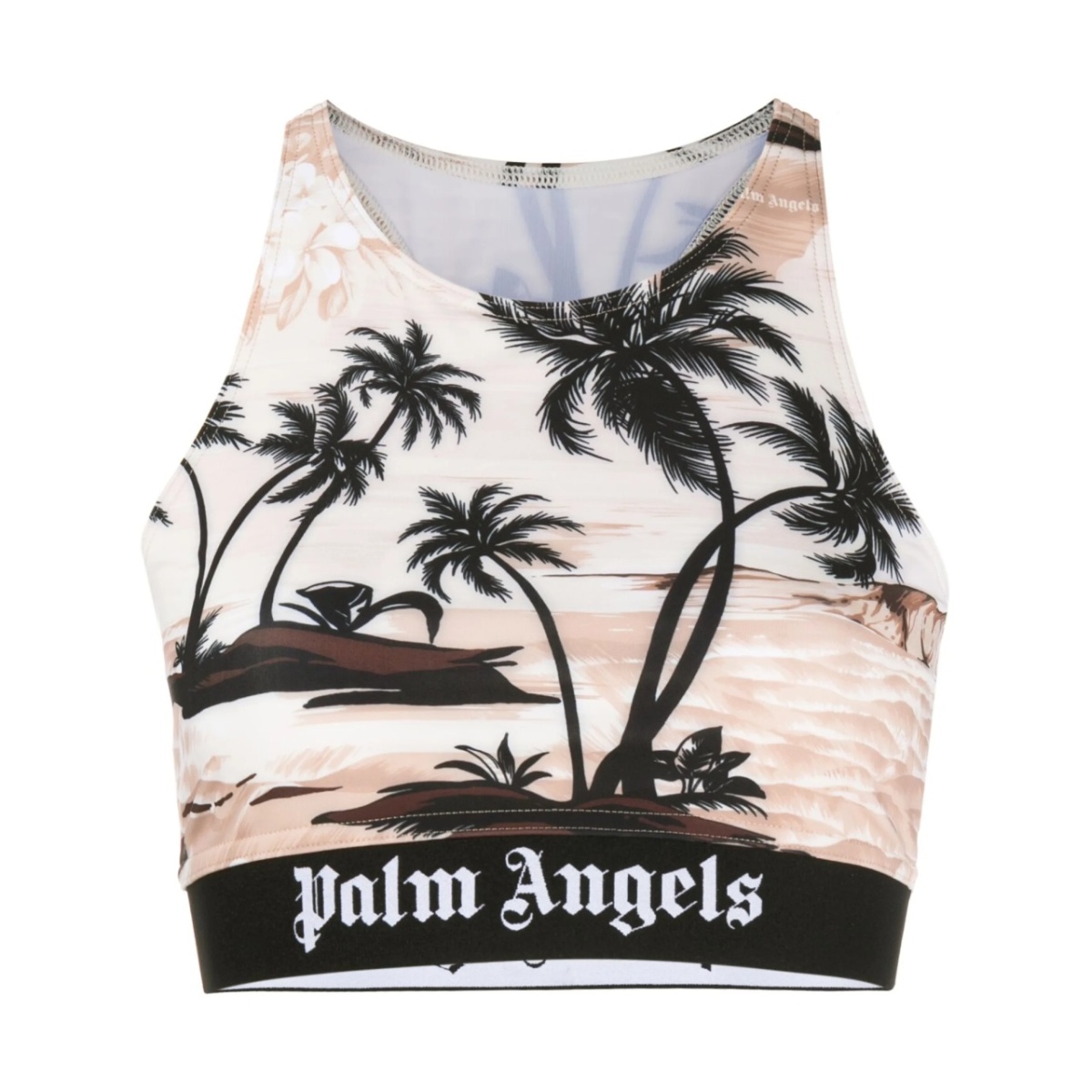 palm-print crop top