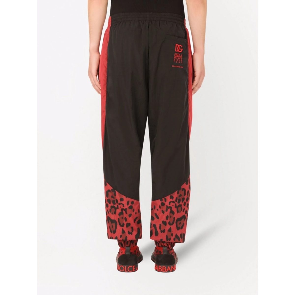 panelled leopard-print trousers - Img 4