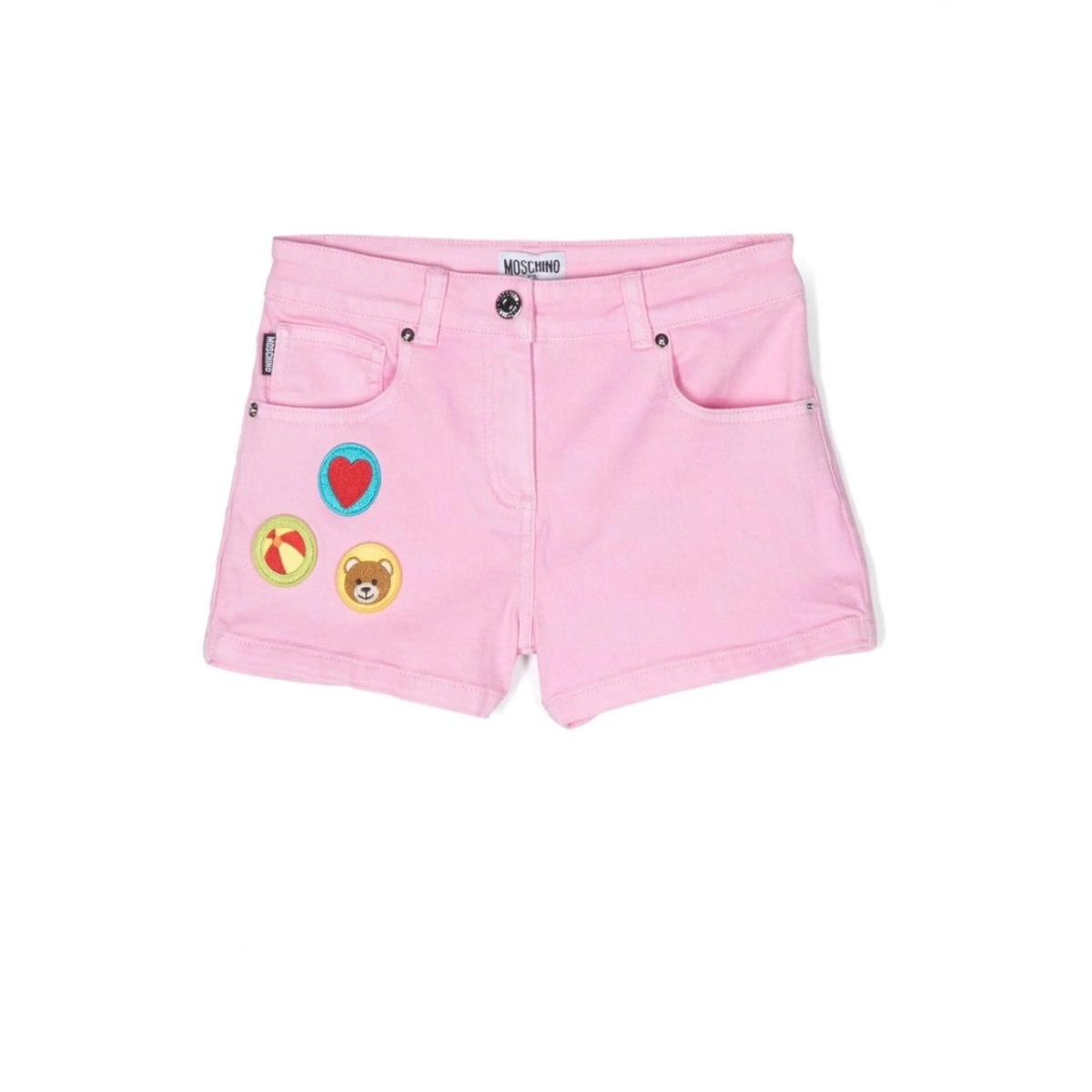 patch-detail mini shorts