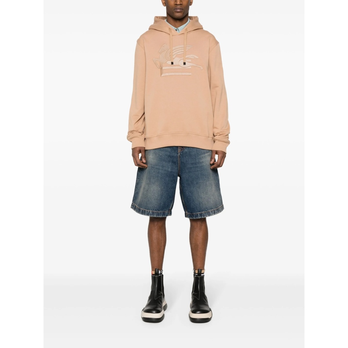 Pegaso-embroidered hoodie - Img 2