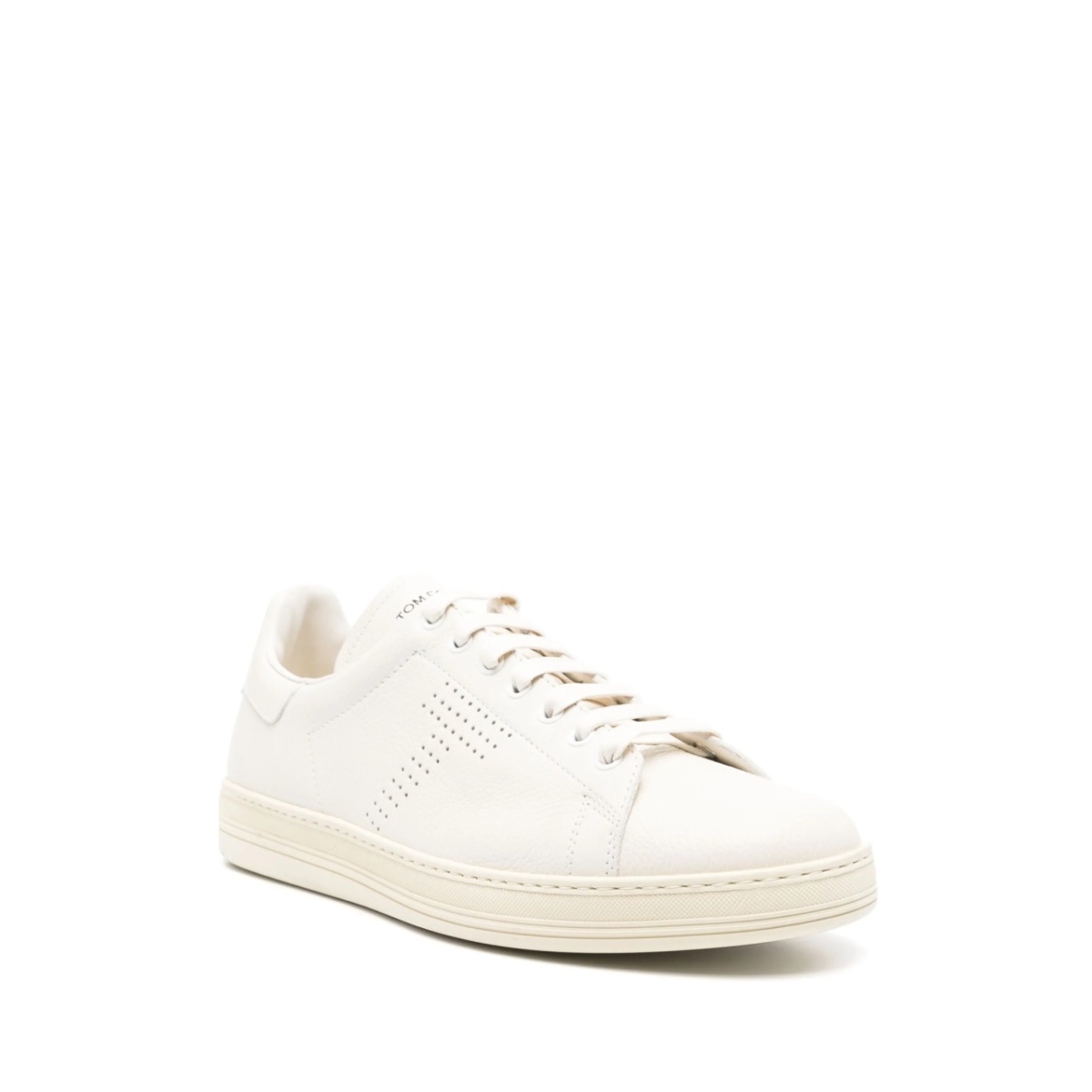 perforated-logo leather sneakers - Img 2