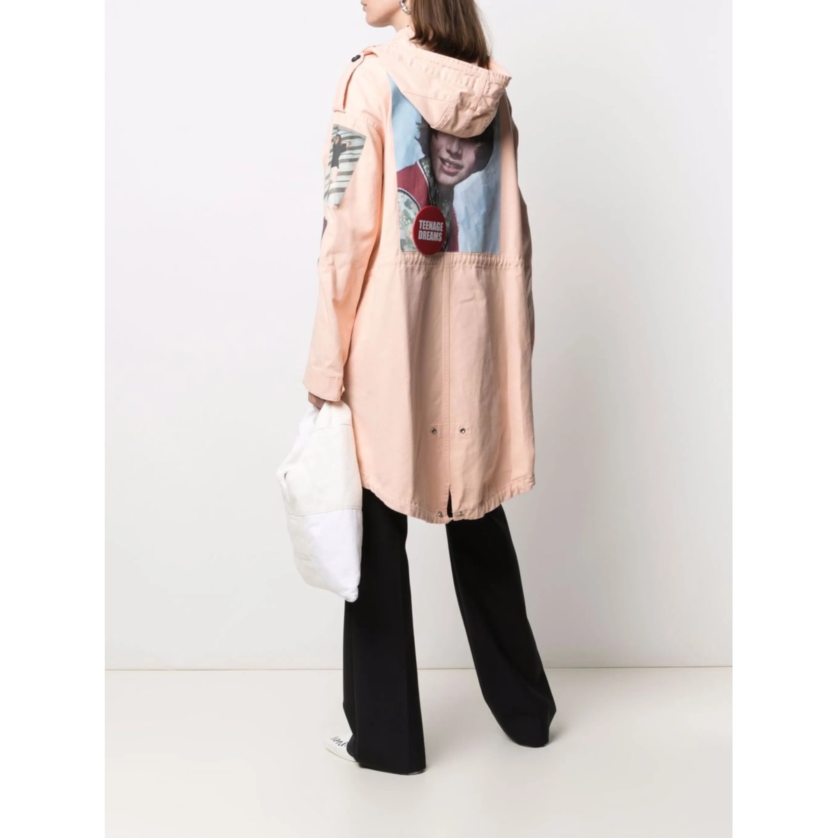 photograph-print hooded coat - Img 2