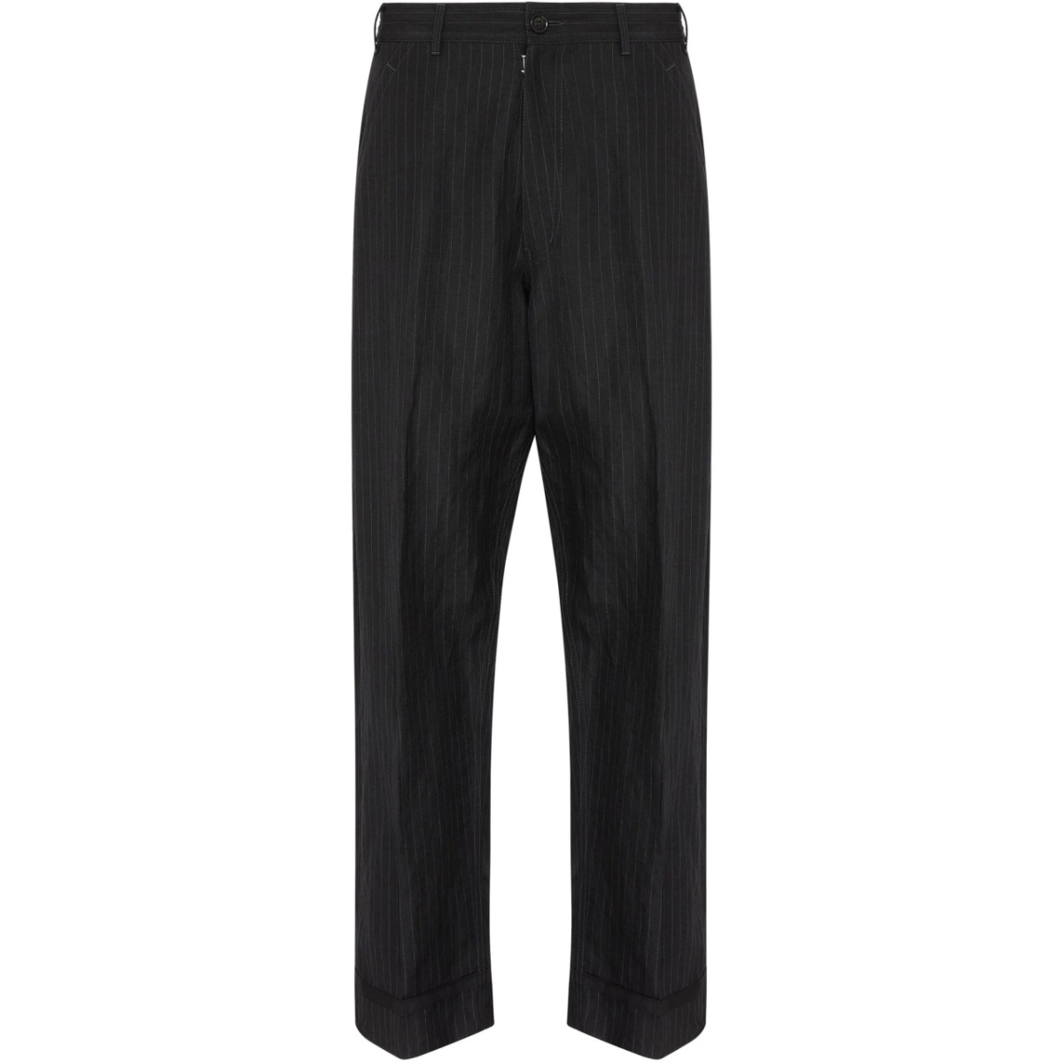 pinstripe-pattern trousers