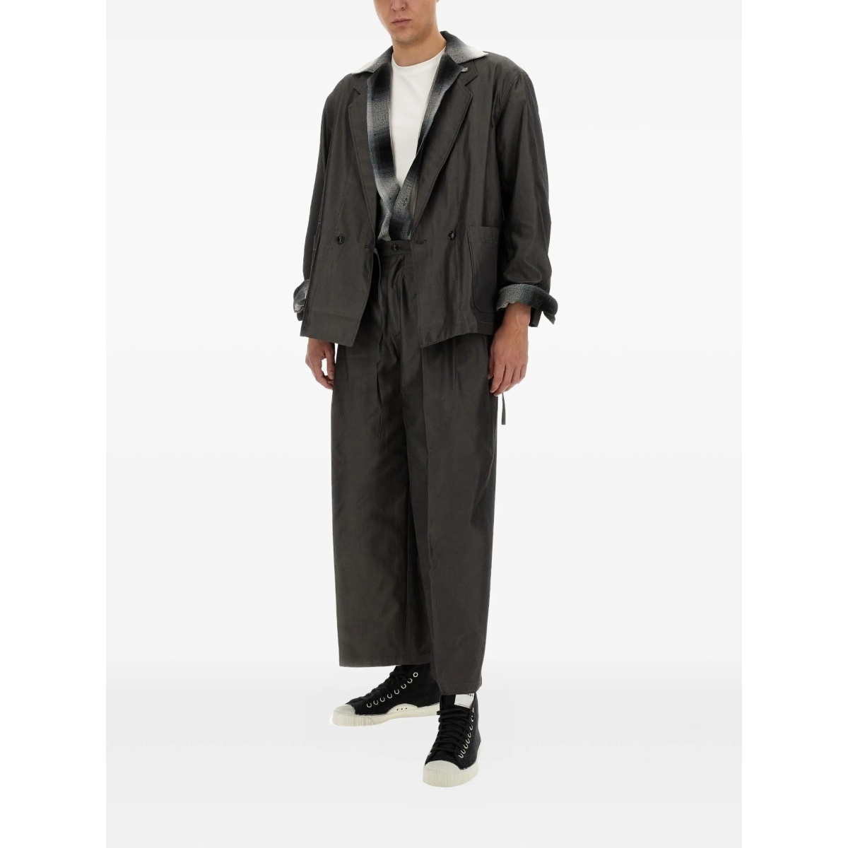 pleated cotton trousers - Img 2
