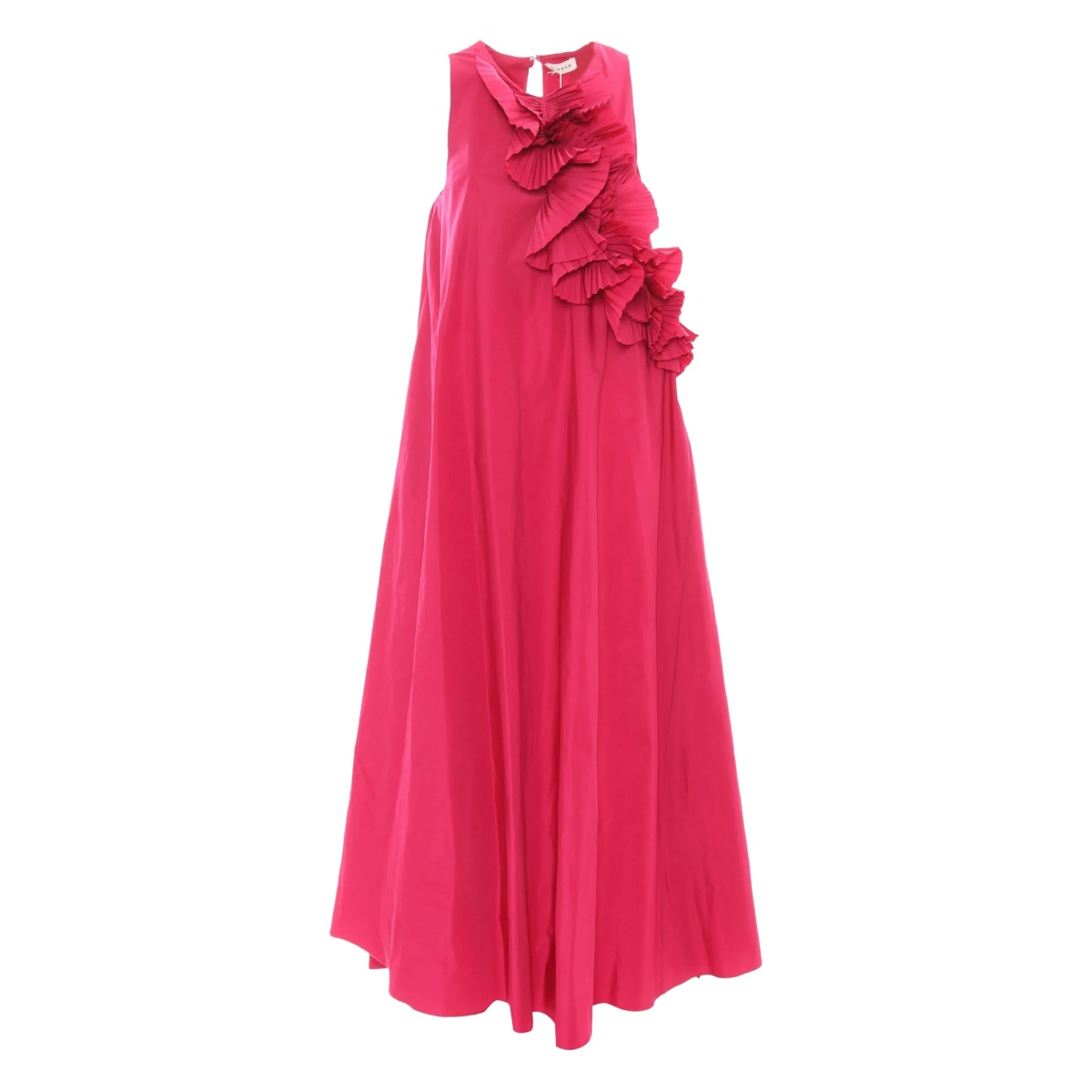 pleated ruffled day dress