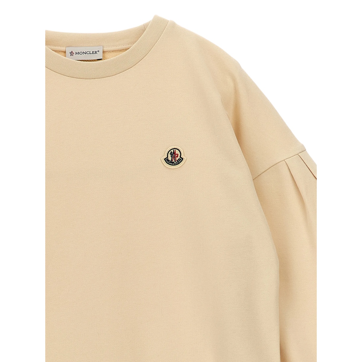 pleated-sleeve sweatshirt dress - Img 3