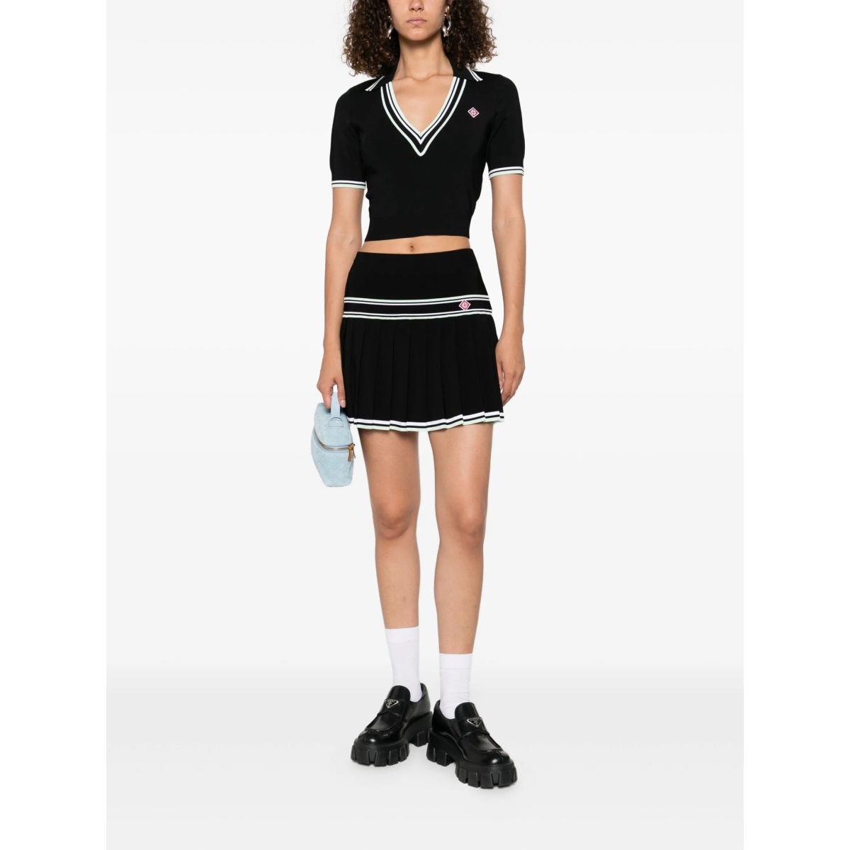 pleated striped skirt - Img 2