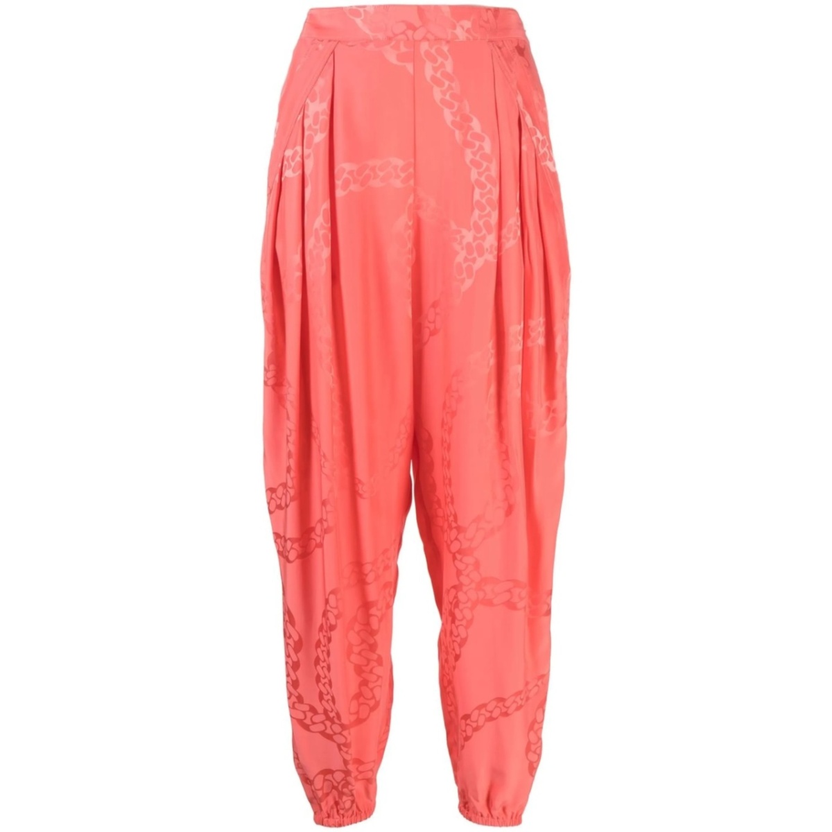 pleated tapered trousers