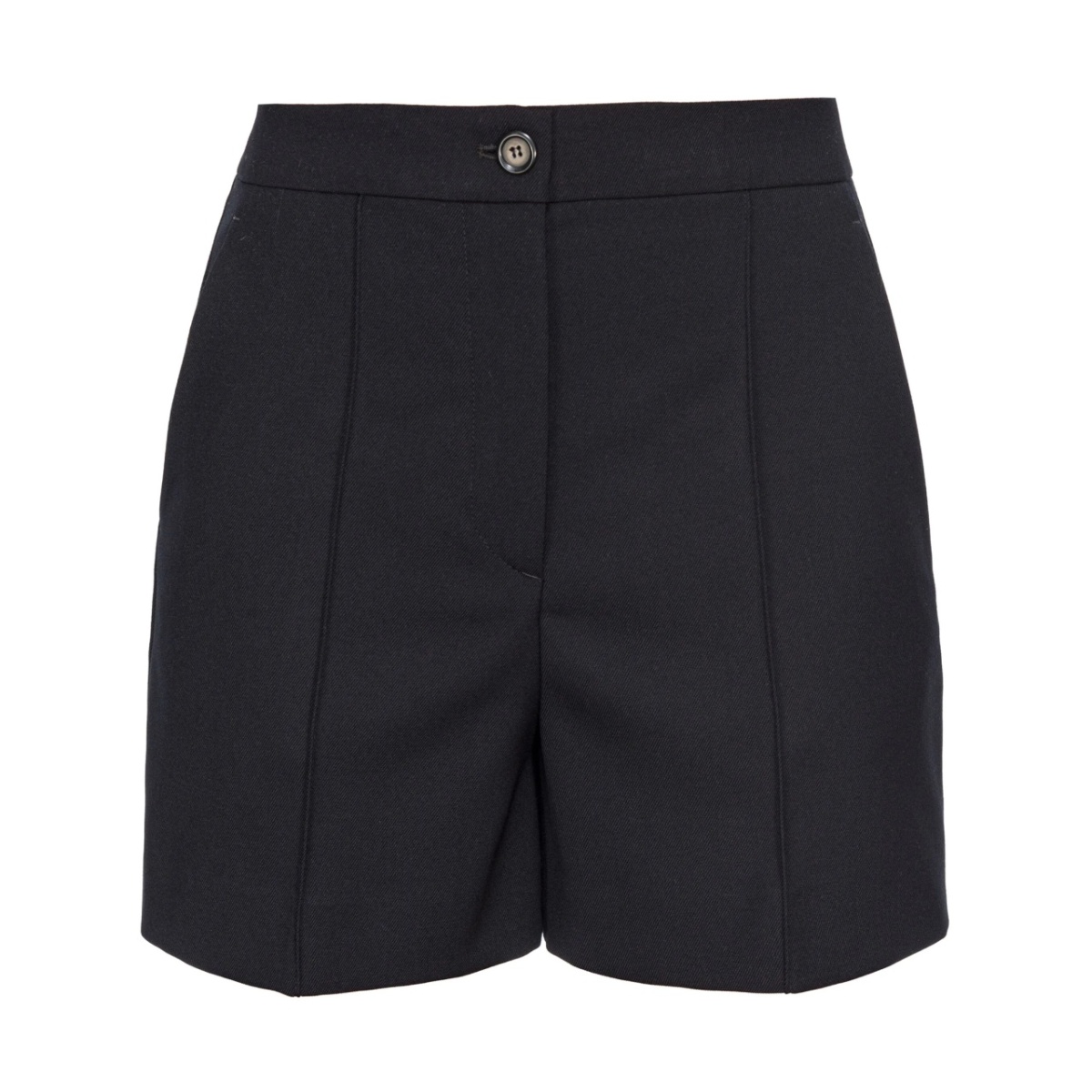 pleated twill shorts