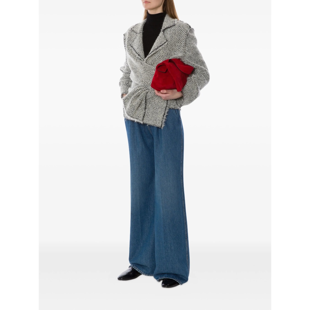 pleated wide-leg jeans - Img 2