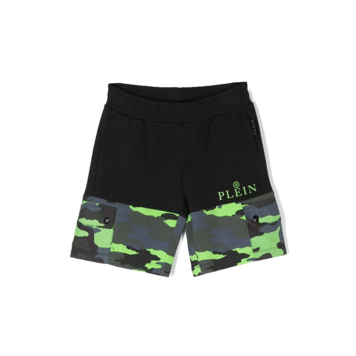 Plein camouflage-print shorts