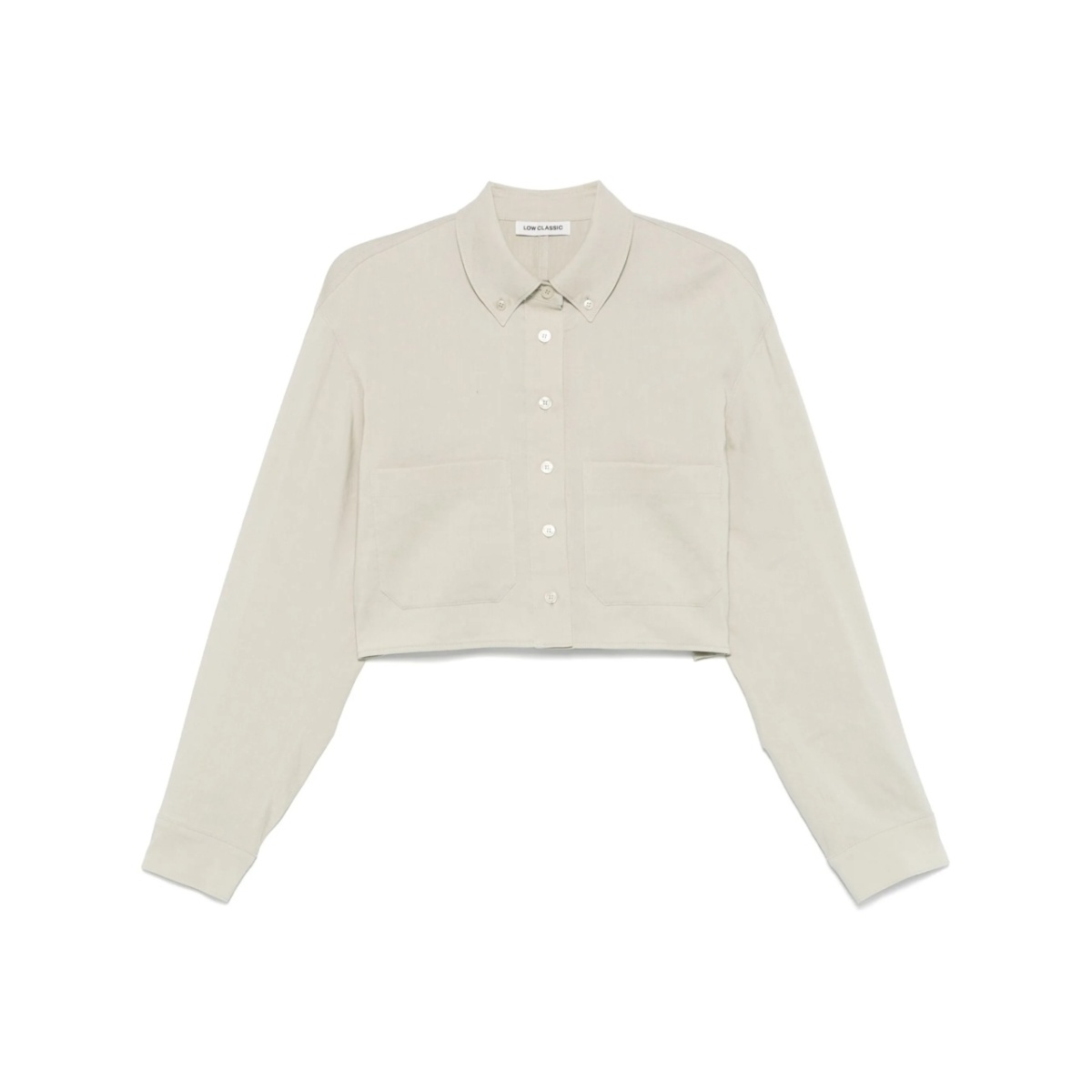 pocket cropped shirt