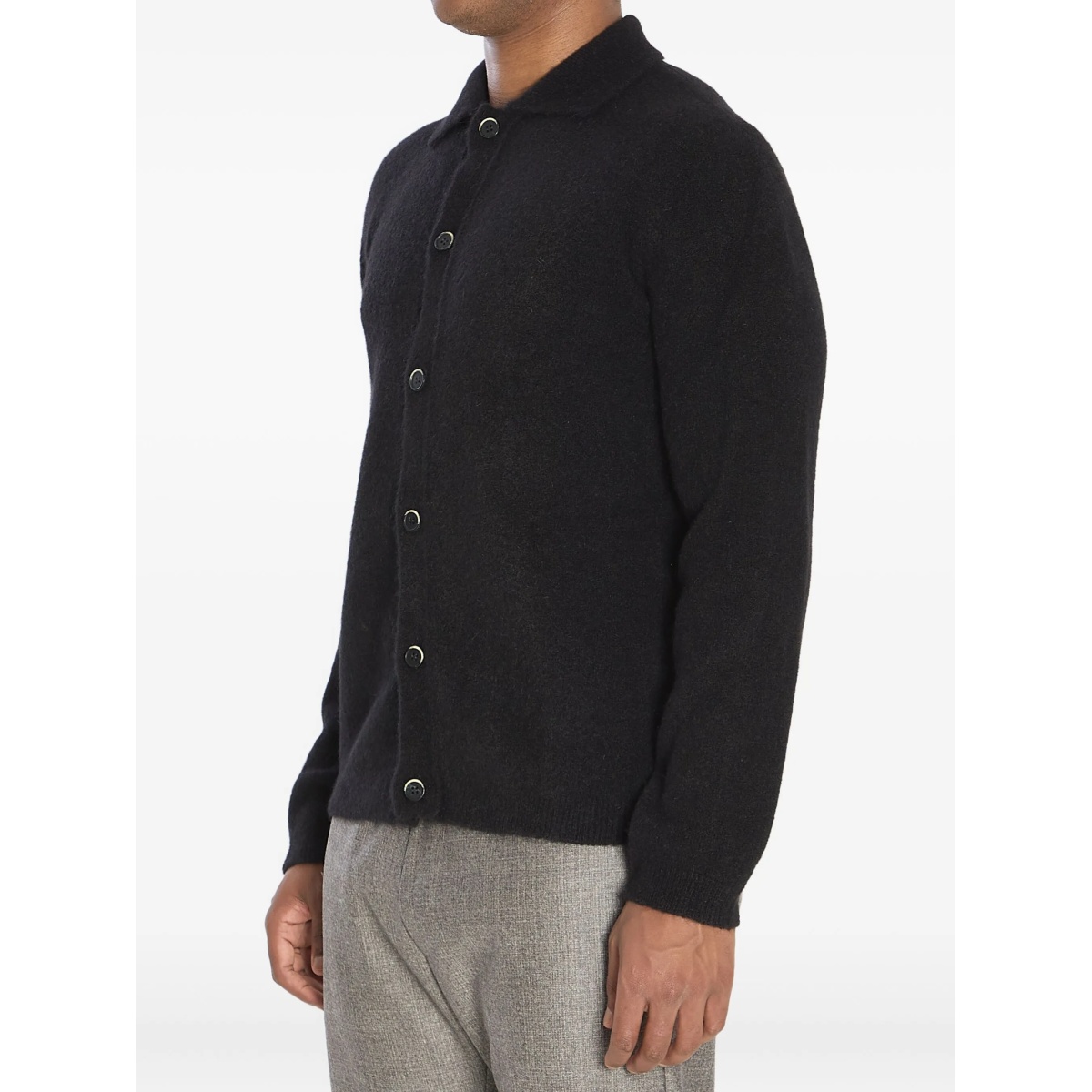pointed-collar knitted cardigan - Img 2