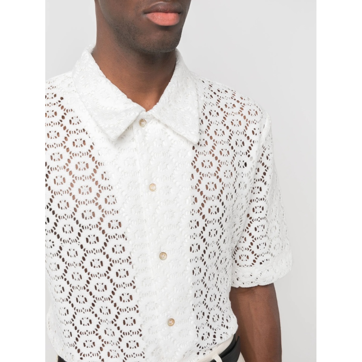 pointelle-knit shirt - Img 5