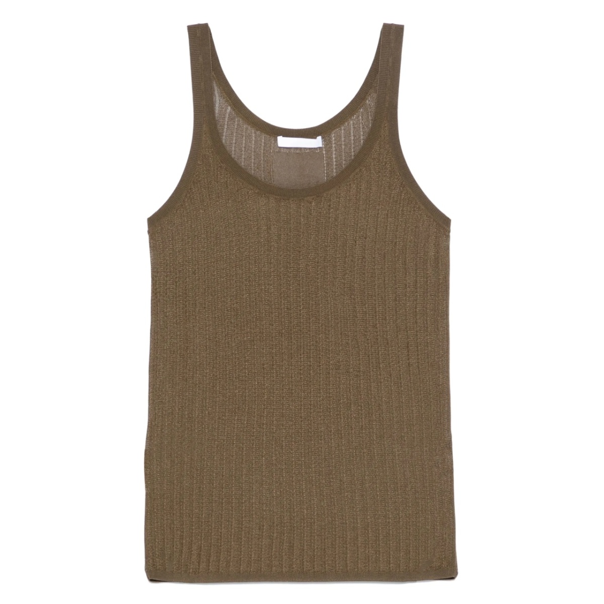 pointelle ribbed tank top