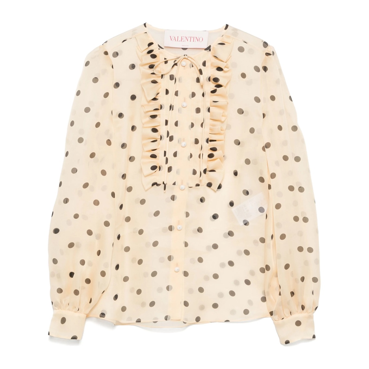 polka dot-print blouse