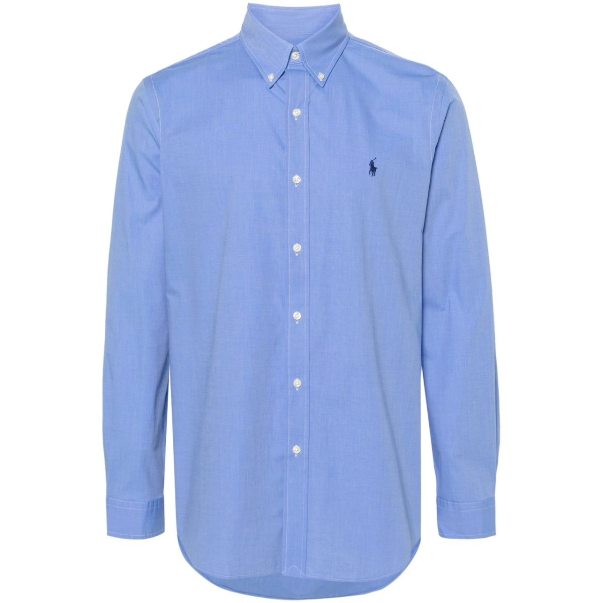 Polo Pony-embroidered poplin shirt