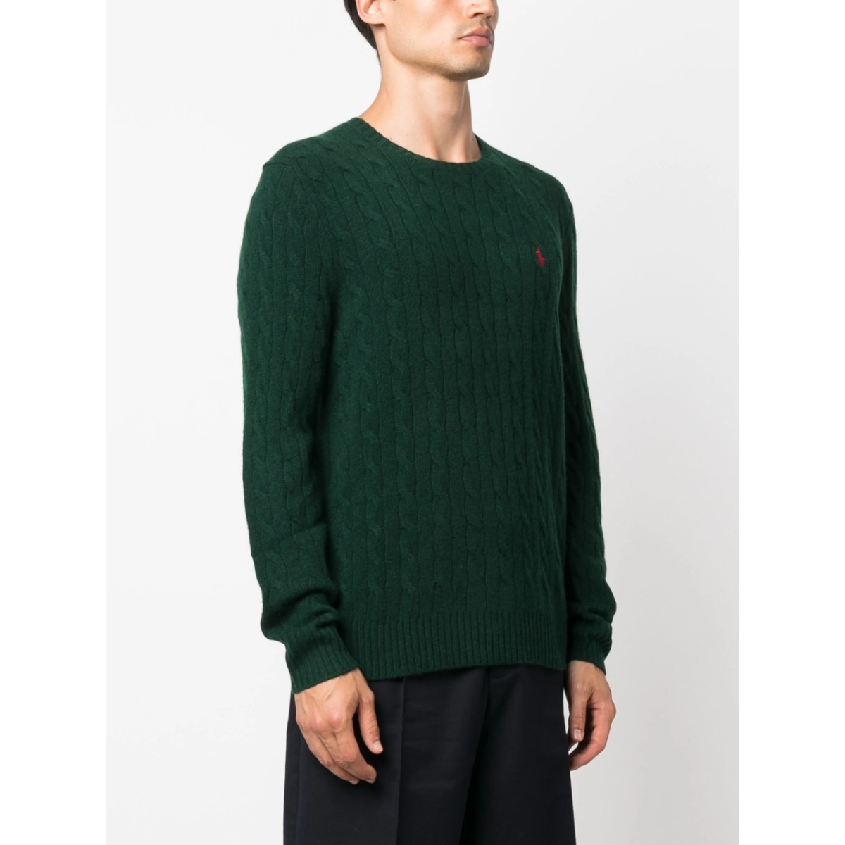 Polo Pony-motif cable-knit jumper - Img 3