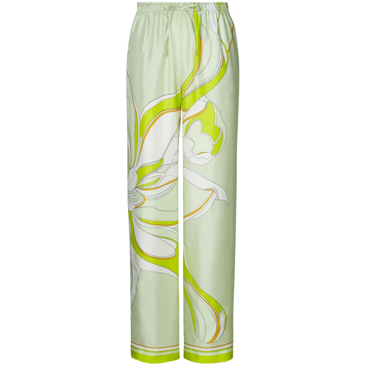printed silk pants