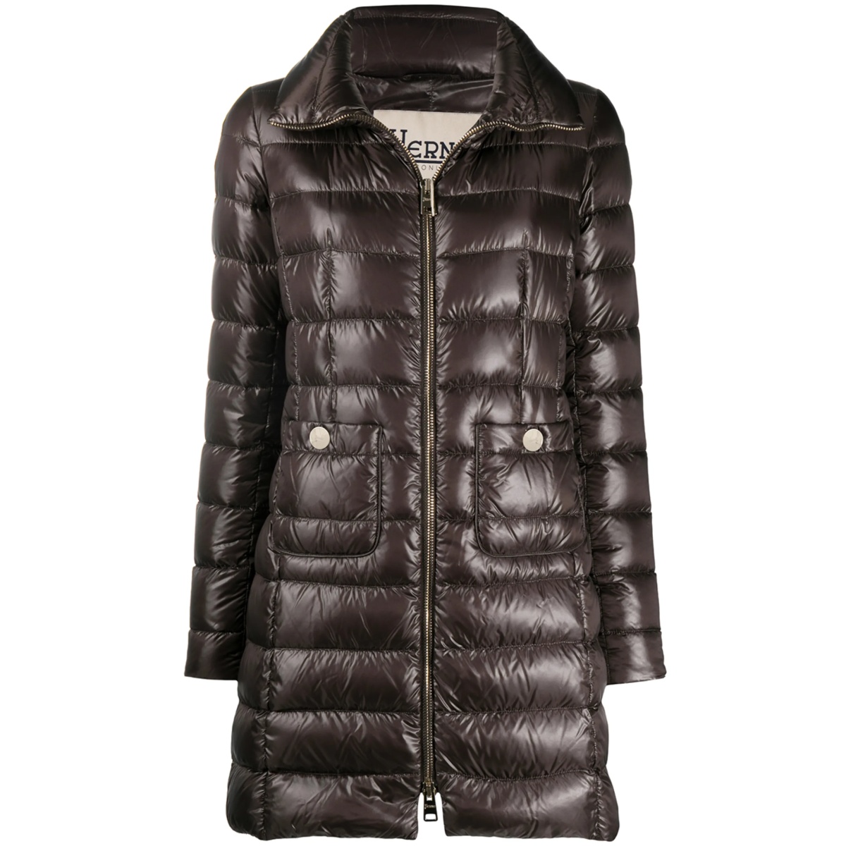 quitled zipped coat