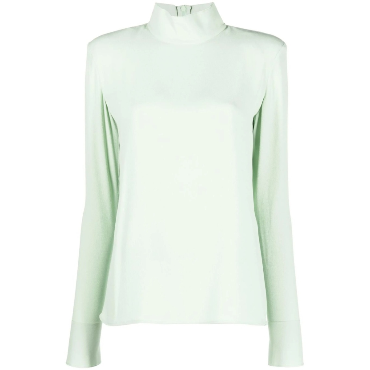 raw-cut edge long-sleeved top