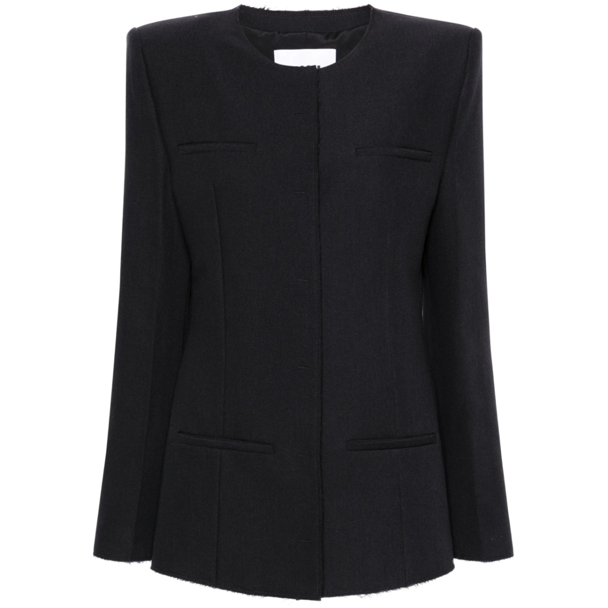 raw-cut tailored jacket