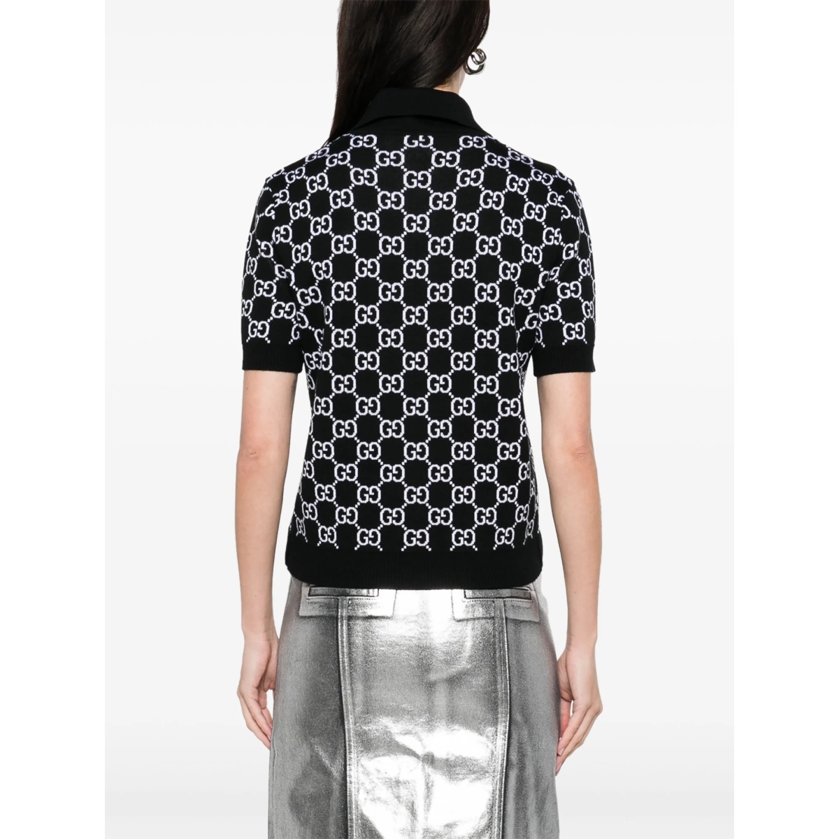 reversible GG-jacquard polo top - Img 4
