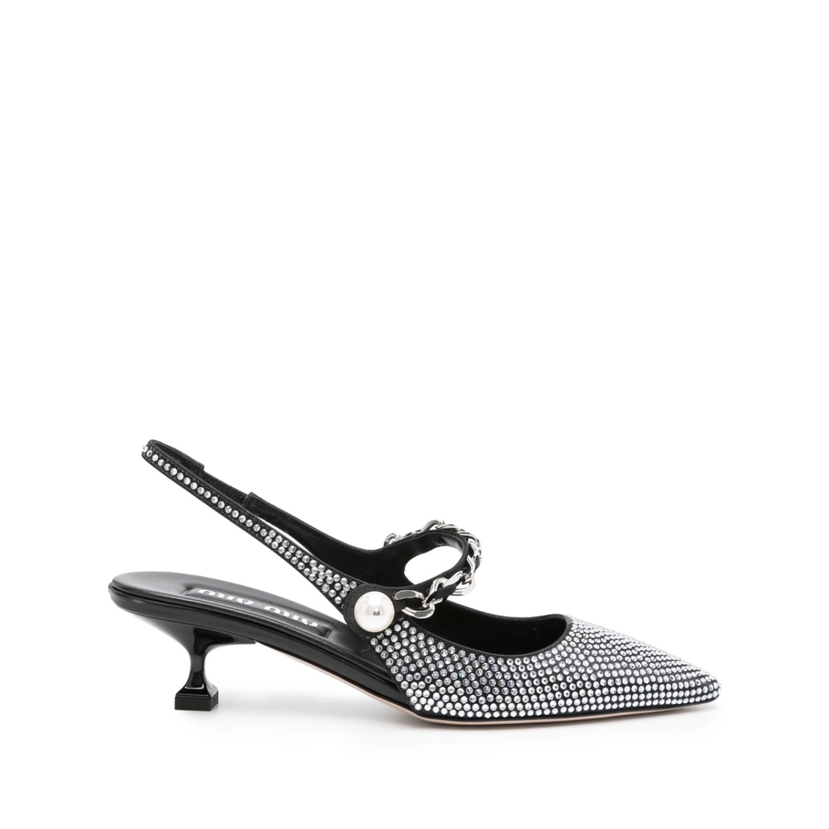 rhinestone-embellished pointed-toe pumps